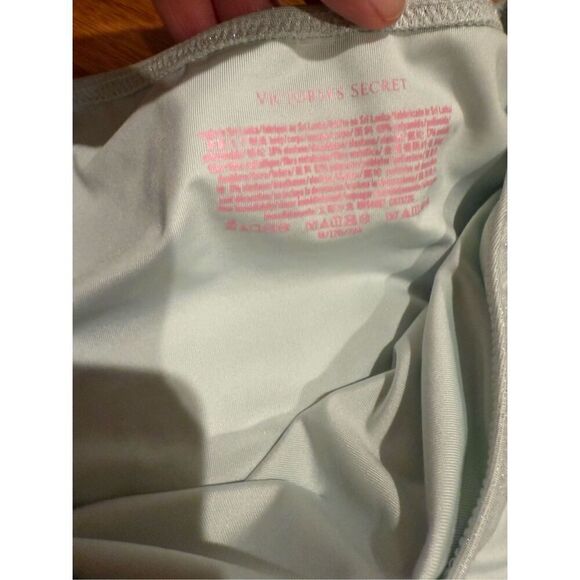 Victoria’s Secret Metallic Winter Ice Blue Bikini Set Top S, Bottom Sz M - Picture 10 of 10